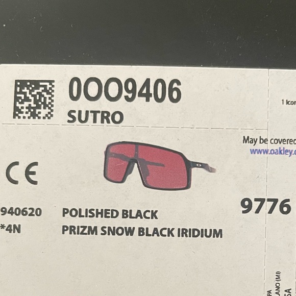 Oakley Sutro Black Frame, Prizm Black Iridium Lens - Picture 6 of 6